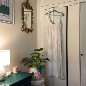 Forever 21 White Crochet Top Maxi Dress